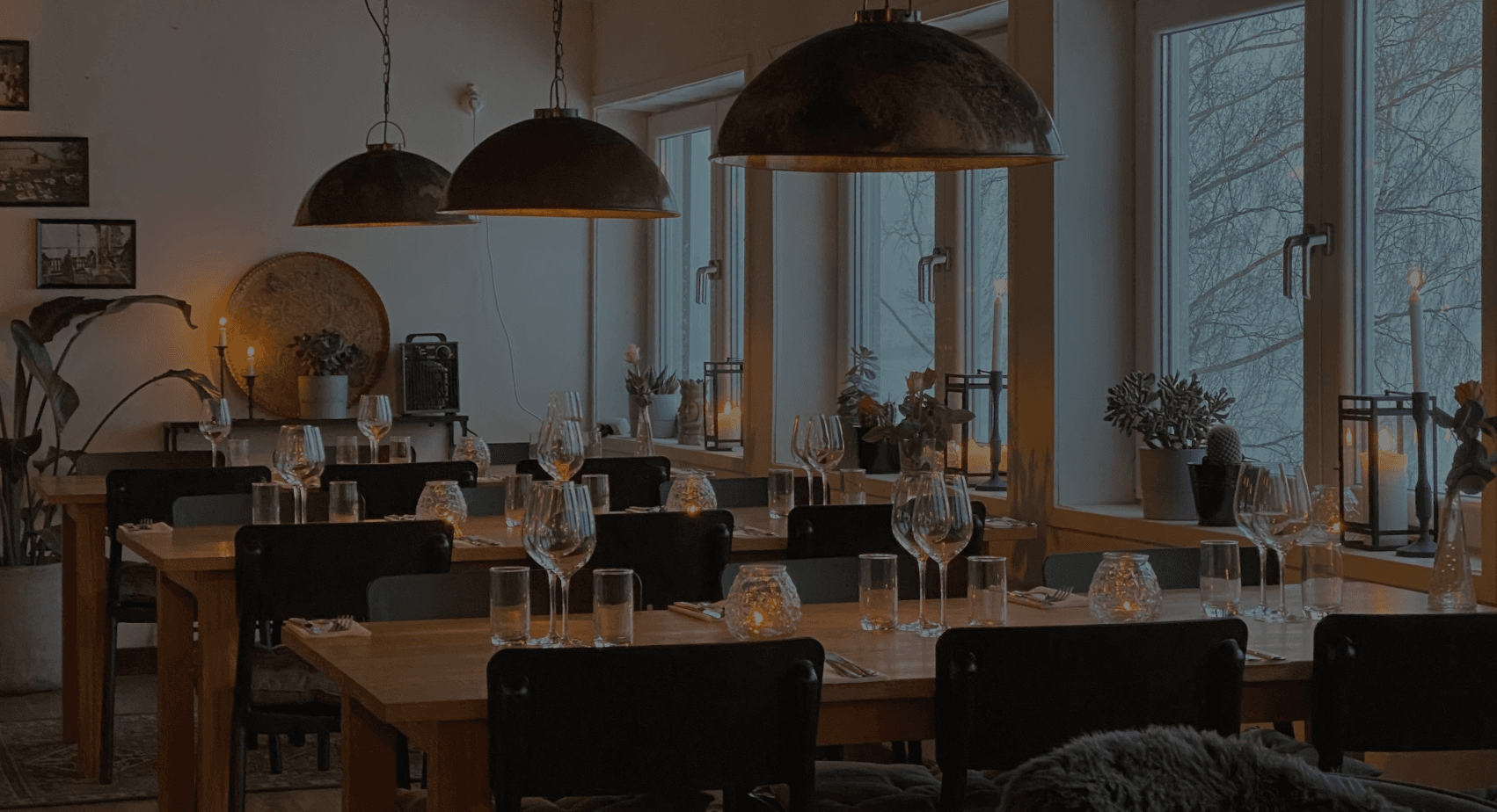 Restaurangmiljö hos Sjöbacken i Ockelbo